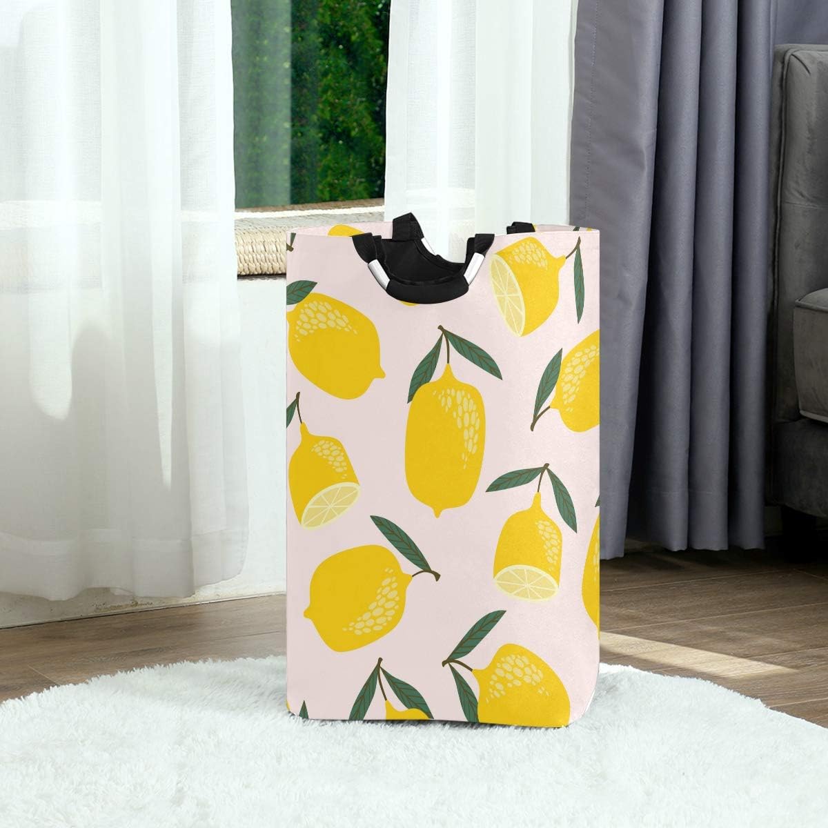 MOYYO Trendy Lemons Laundry Basket Foldable