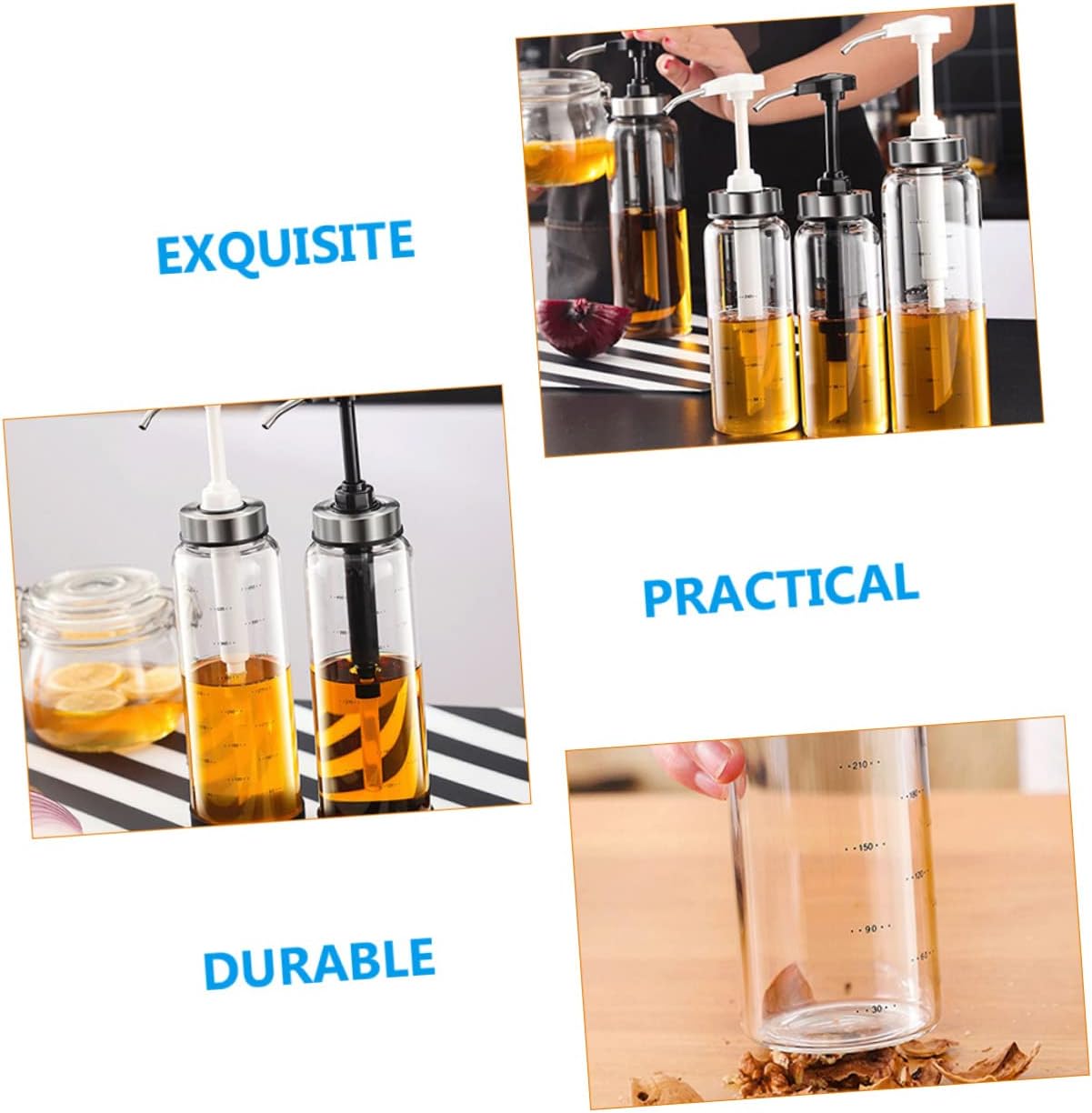 Cabilock 500ml Honey Squeeze Bottle with Metal Pump