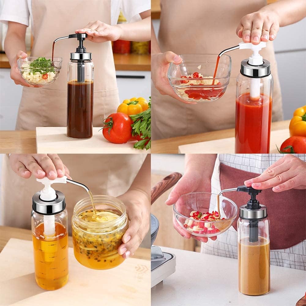 GERUSE Sauce Squeeze Bottle Set 2 Pack 17 Oz No Drip