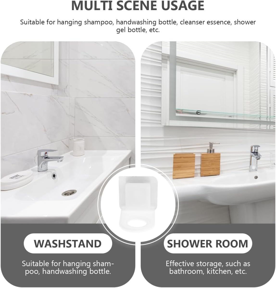 Cabilock 20Pcs Traceless Shower Gel Hanging Racks