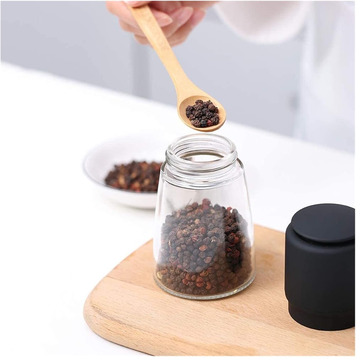 JAJKAFCL Adjustable Coarse Salt Pepper Mill Set