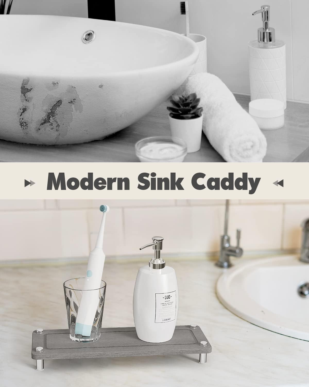 Johamoo Quick Dry Stone Sink Tray - Grey