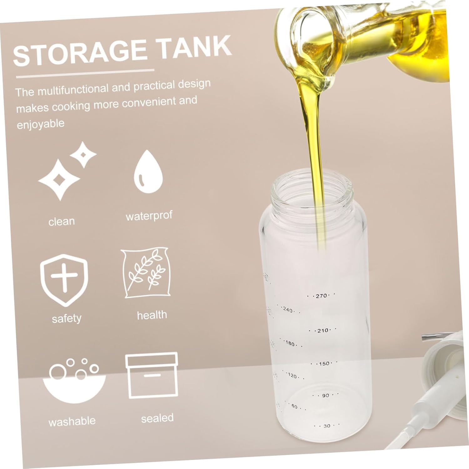 Alipis 300ml Squeeze Sauce Bottle with Spring Lid