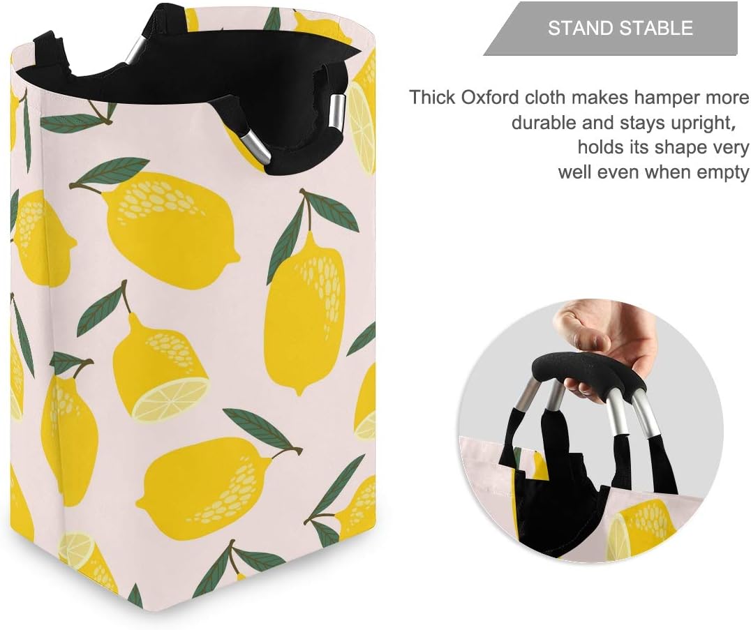 MOYYO Trendy Lemons Laundry Basket Foldable