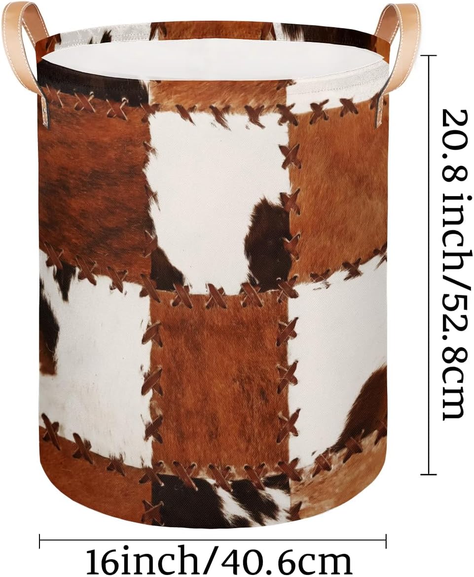 Bardic Retro Cows Laundry Basket 16W x 20H