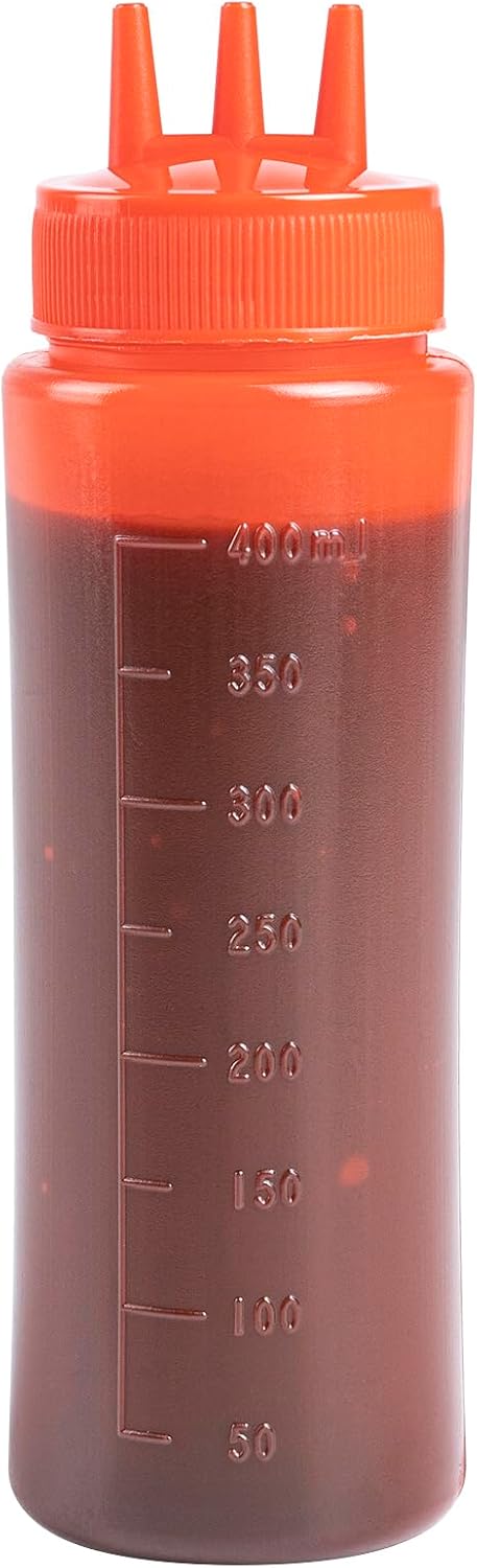 16 Ounce Condiment Squeeze Bottles with Triple Dispersion Tips 1