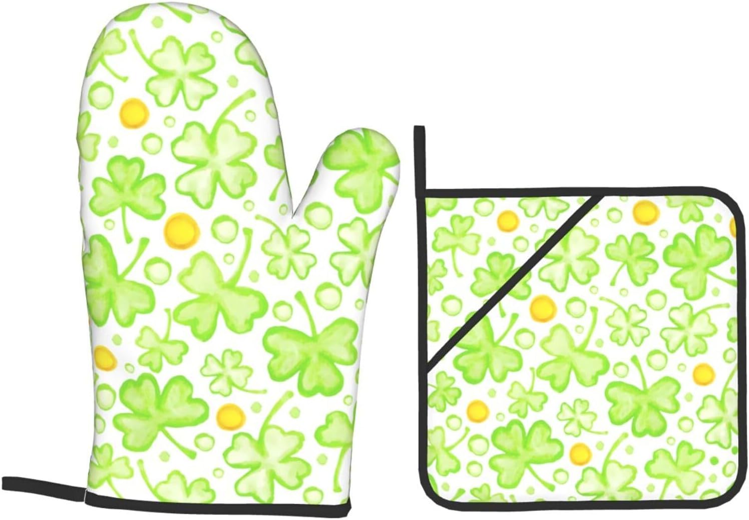 St Patricks Day Oven Mitts 4 Pcs Heat Resistant Set 1