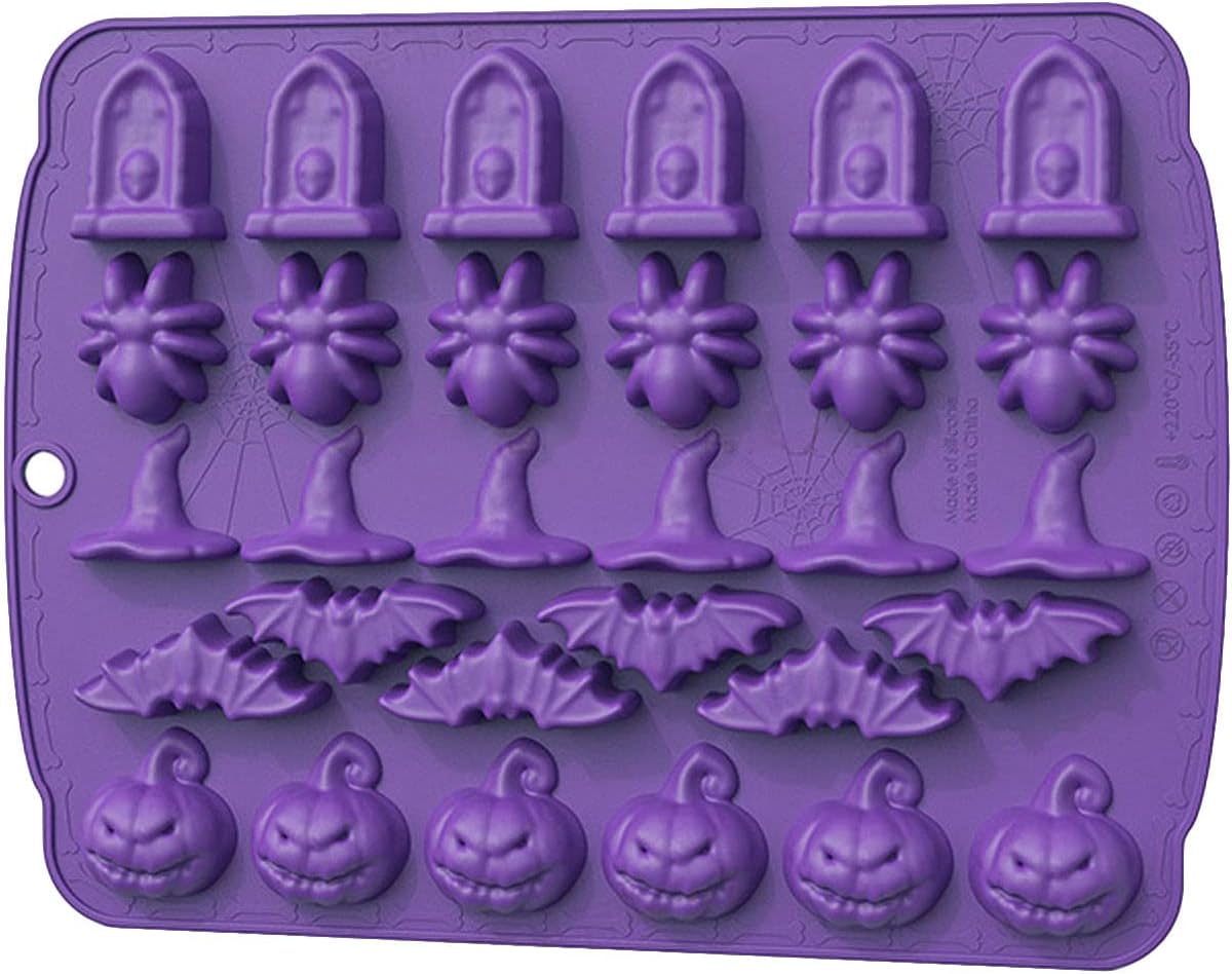 Junhcone Halloween Silicone Baking Molds 4 Colors