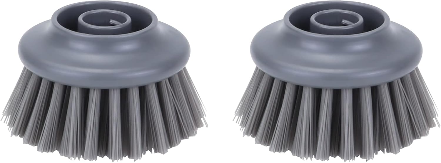 DAPOWER Replaceable Brush Head - 2 Pack Grey Nylon Bristles