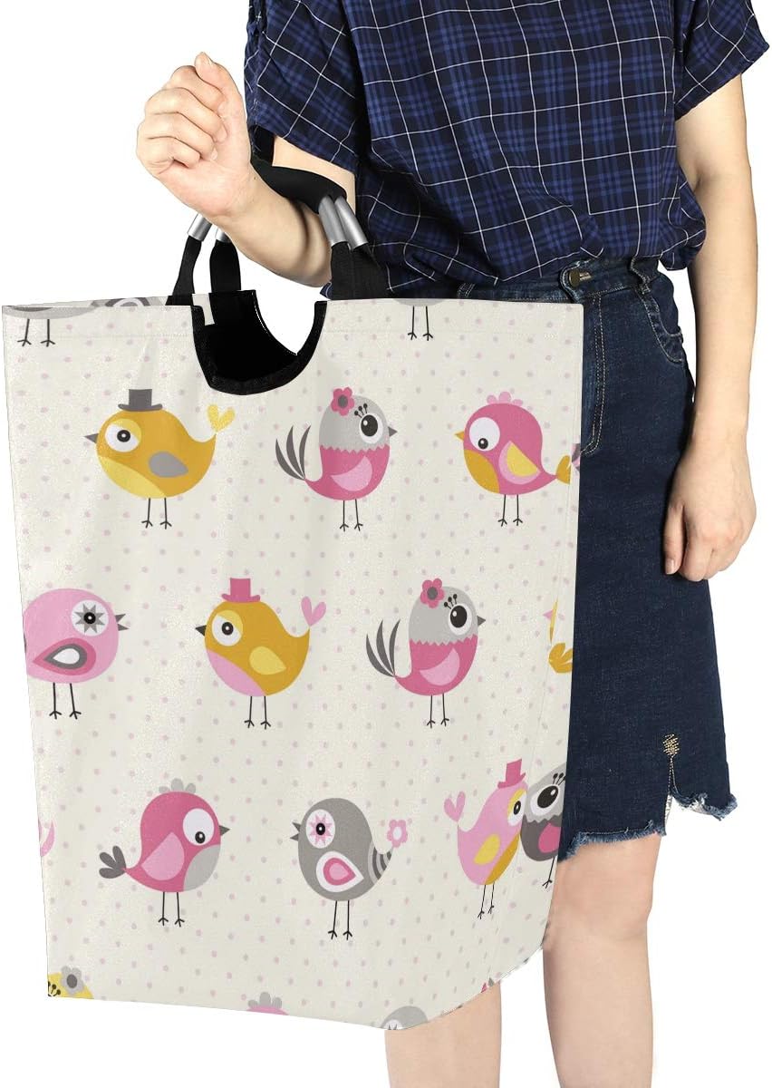 MOYYO Colorful Birds Foldable Laundry Basket