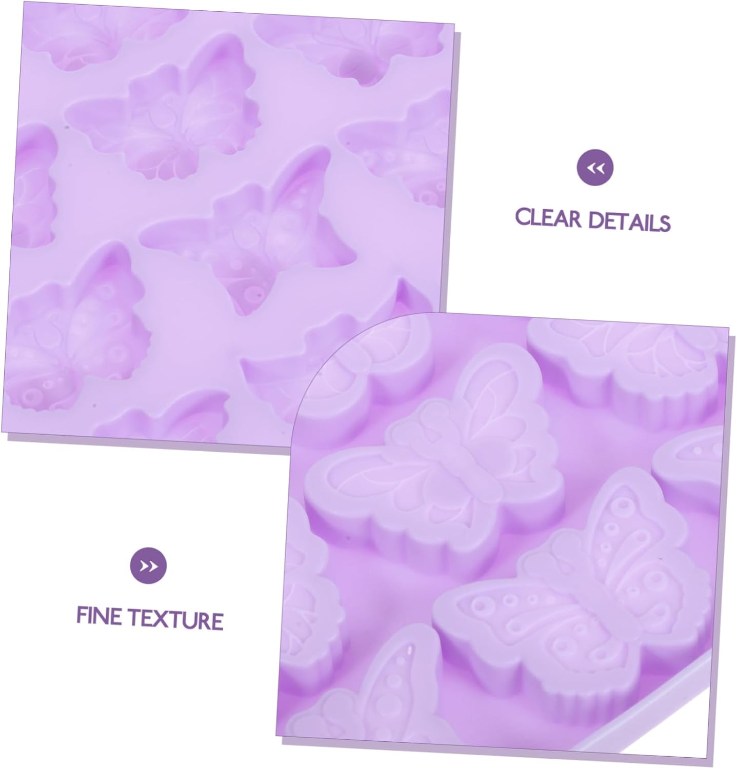 SHOWERORO Butterfly Cookie Molds Reusable Silicone Baking Set