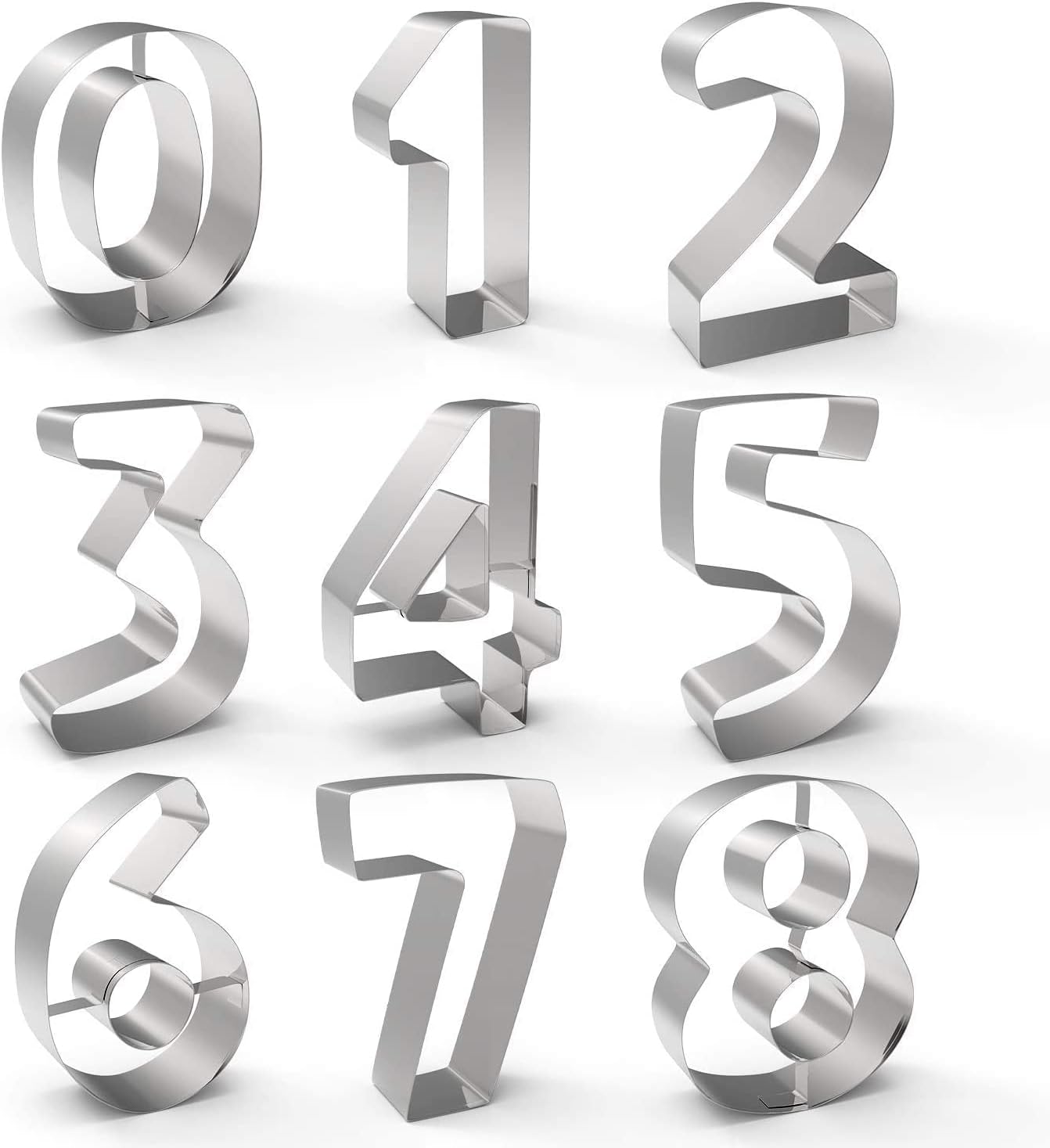 FUBARBAR 35pcs Alphabet Number Cookie Cutters Set