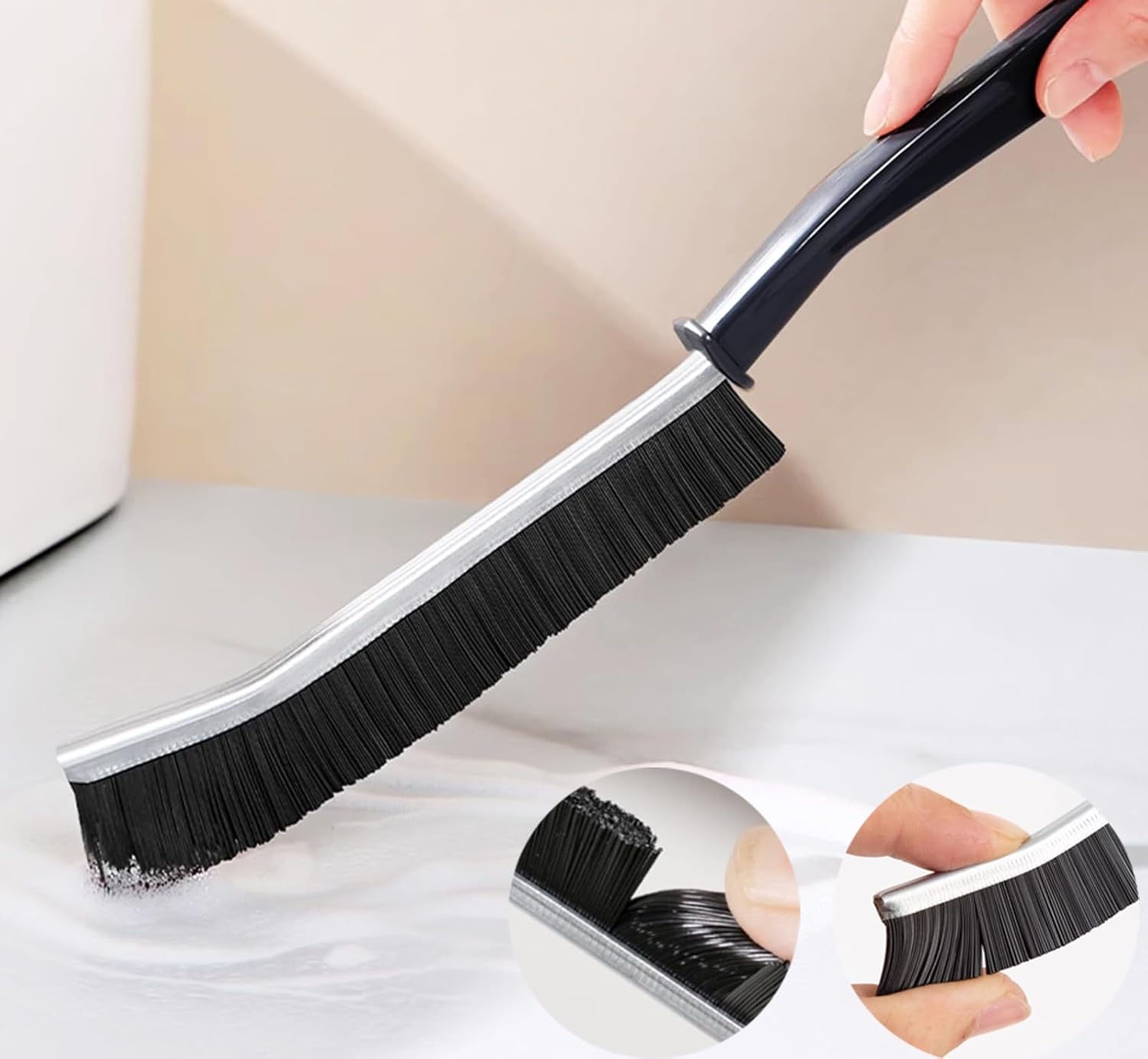 SpassLeben 2PCS Hard Bristle Crevice Cleaning Brush