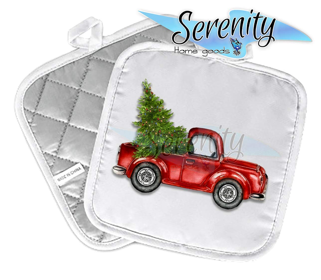 Handmade Christmas Oven Mitt Pot Holder Set