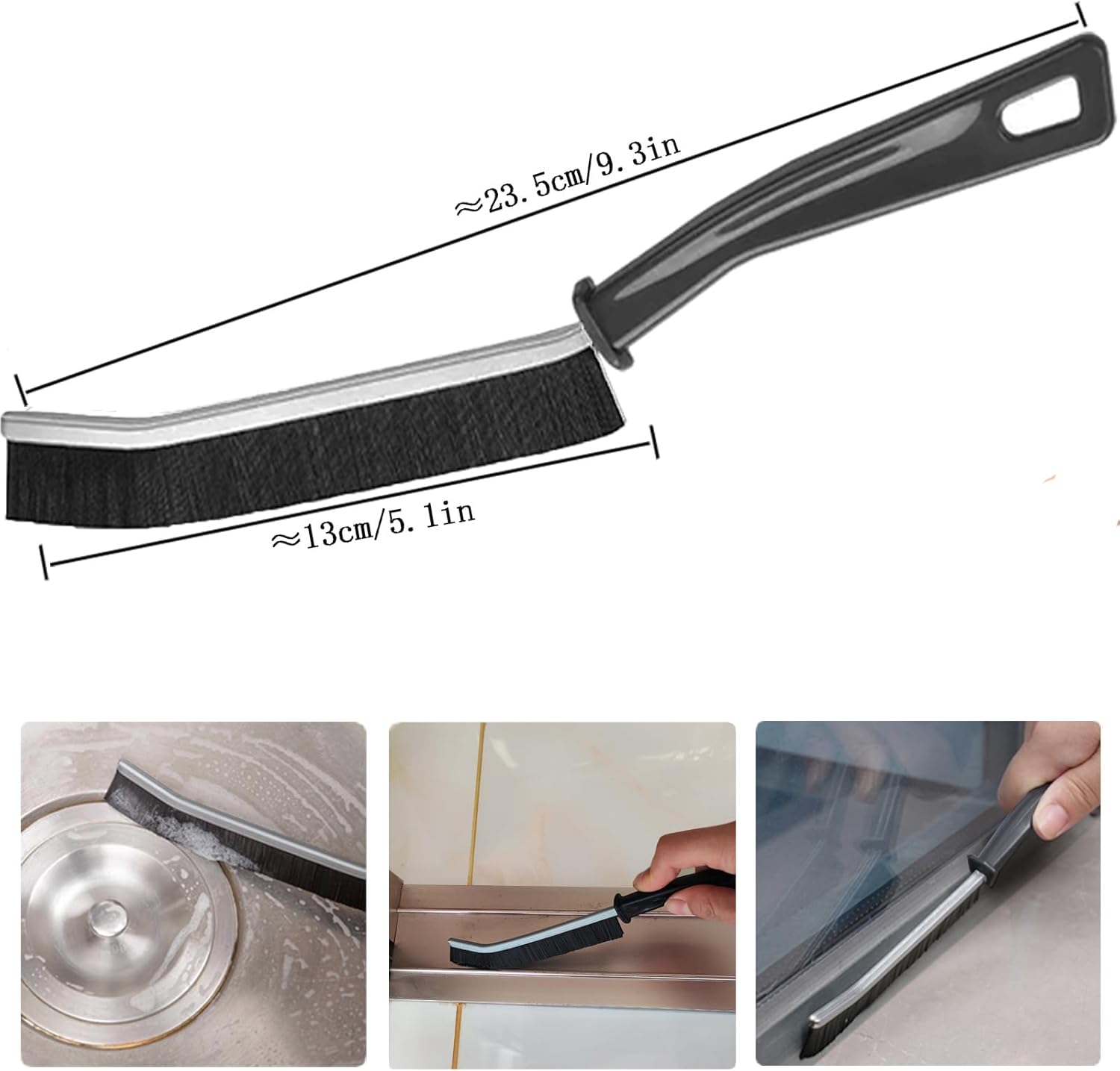 SpassLeben 2PCS Hard Bristle Crevice Cleaning Brush