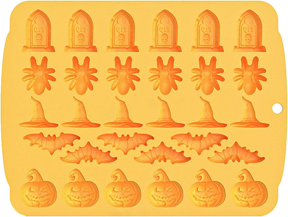 Junhcone Halloween Silicone Baking Molds 4 Colors