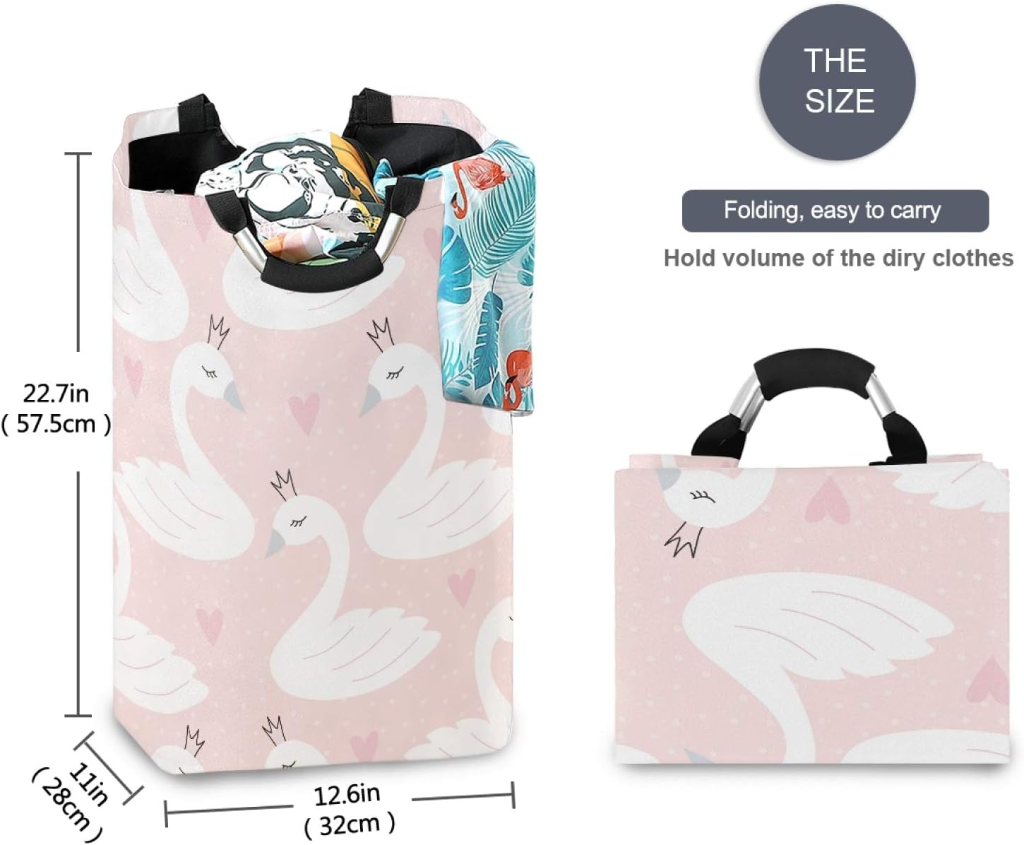 Susiyo Swan Princess Foldable Laundry Basket