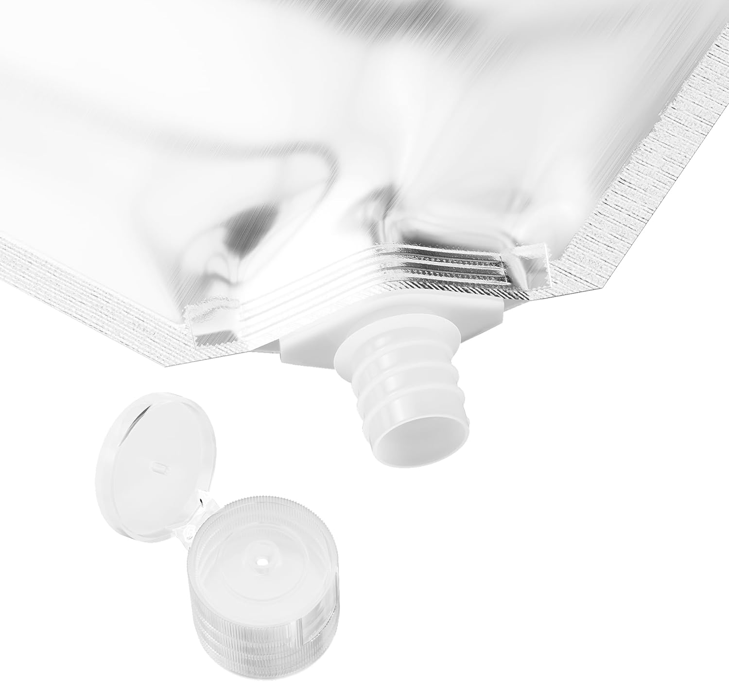 QQ Studio 50 Silver Stand Up Spout Pouches
