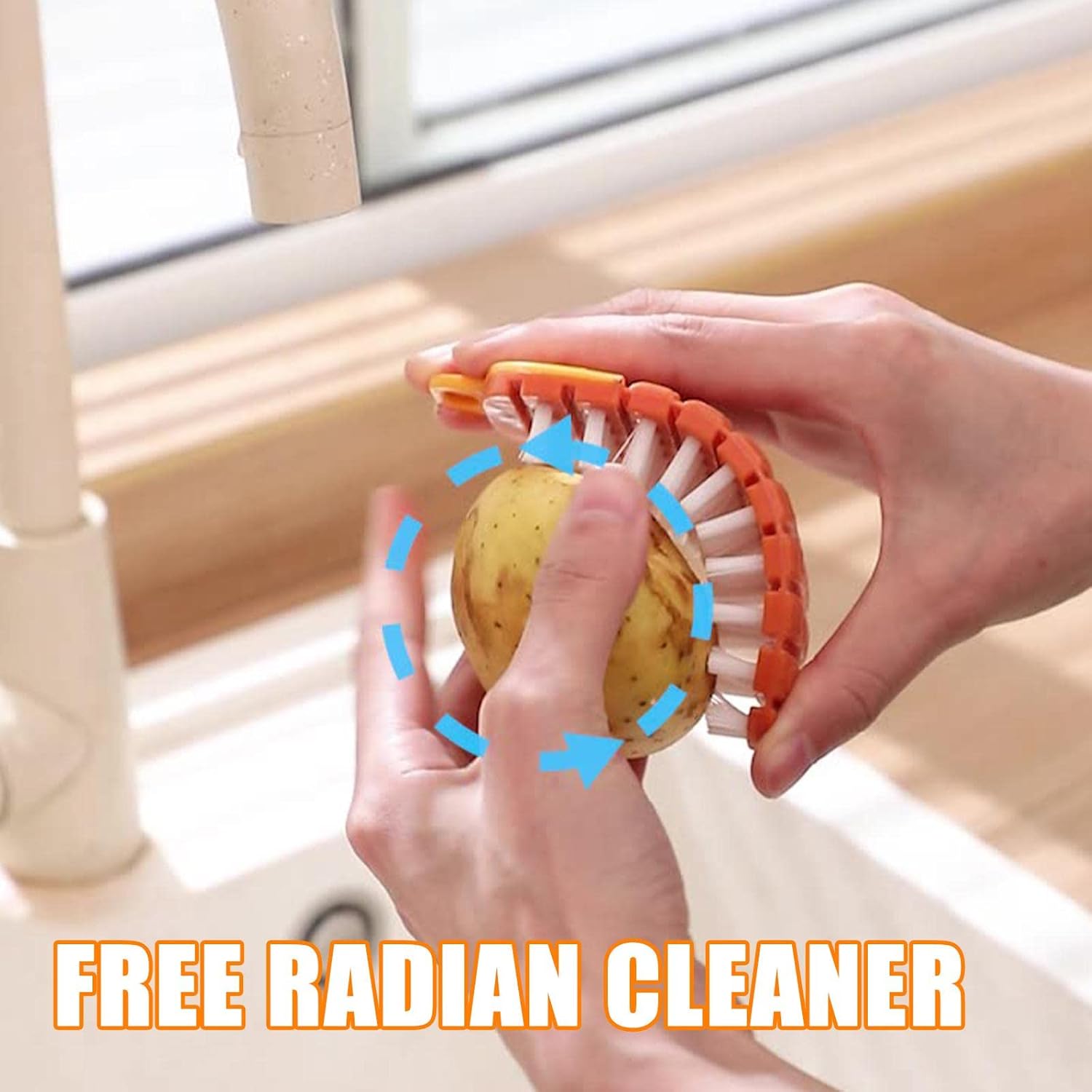 Flexible Fruit Veggie Scrubber Brush for Kitchen Cleaning