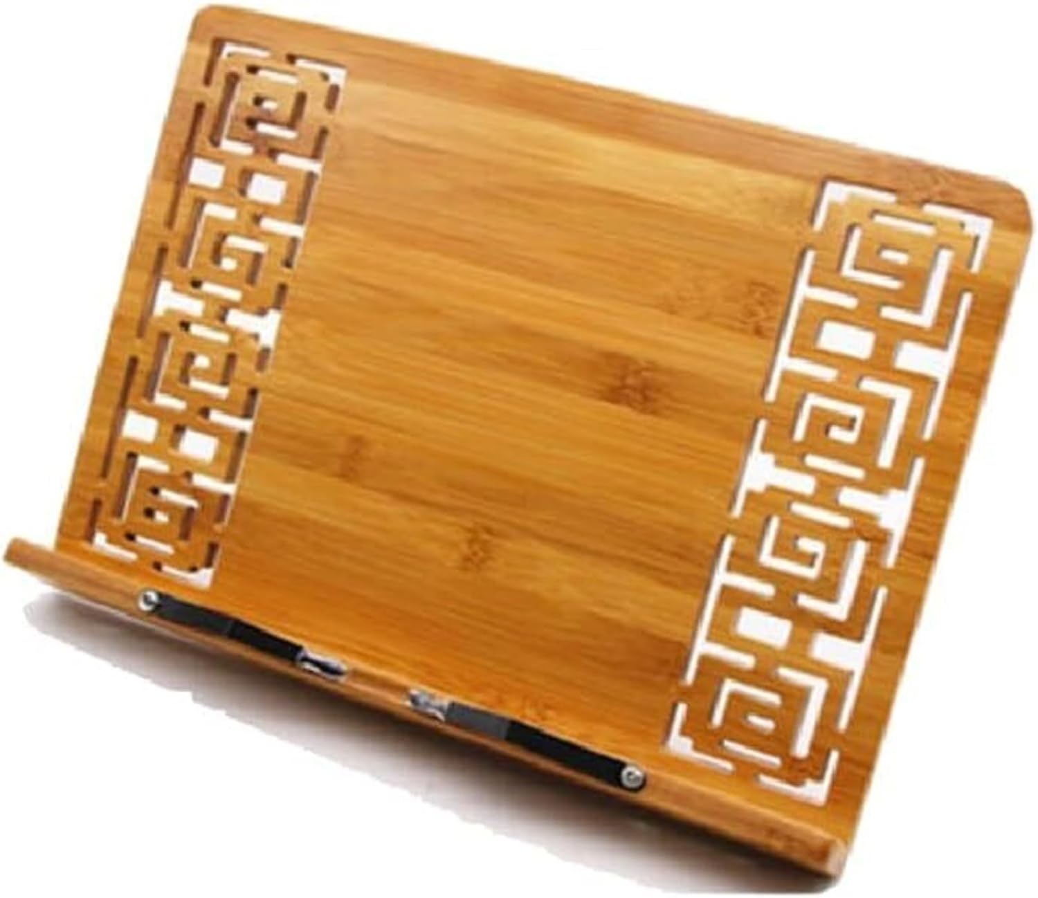 Adjustable Bamboo Book Stand with Foldable Design 1