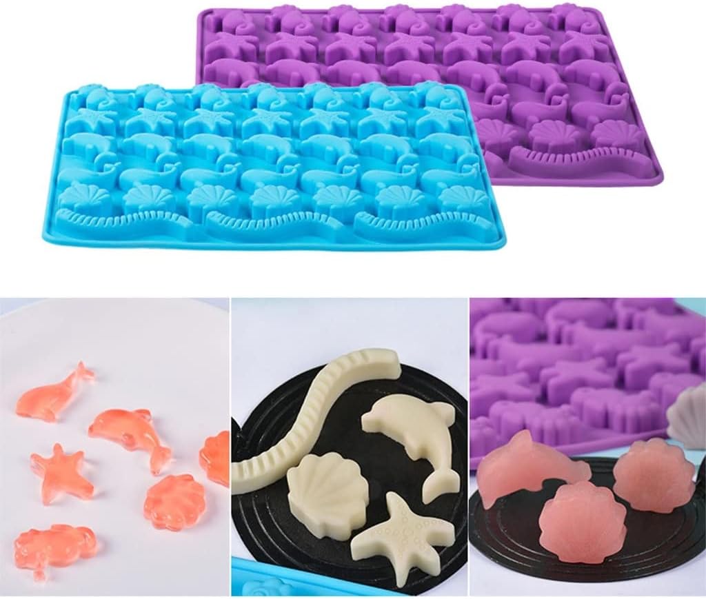 Junhcone 38 Cells Marine Life Chocolate Mould