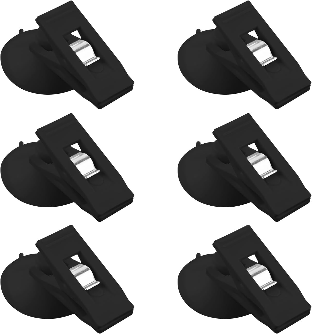 6PCS Suction Cup Shower Curtain Clips Holder for Bathroom Kitchen Refrigerator