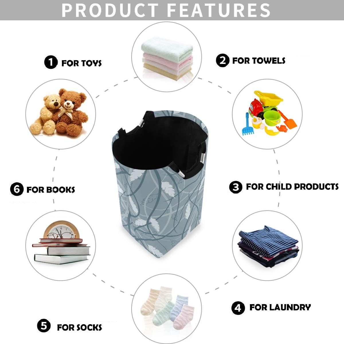 Visesunny Foldable Laundry Hamper with Handles