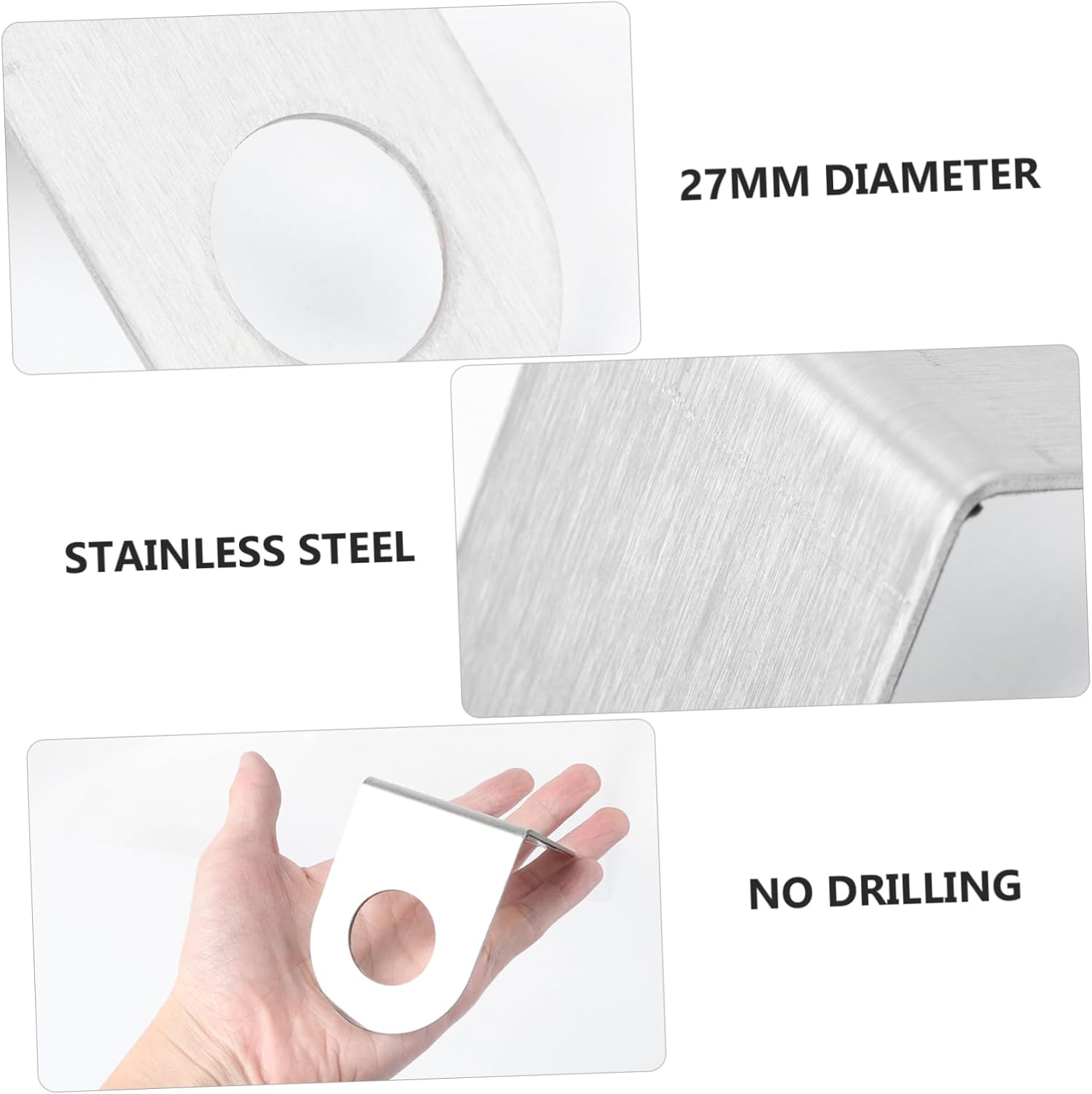 Ciieeo Stainless Steel Shower Gel Shampoo Rack Hooks