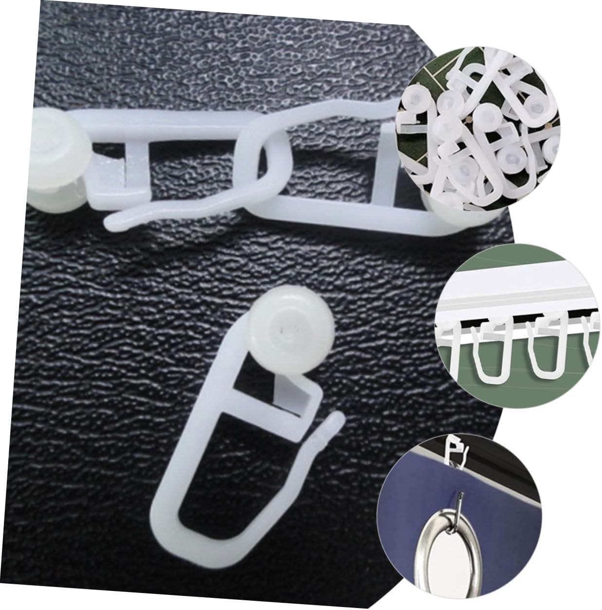LIFKOME 50pcs Shower Curtain Hooks
