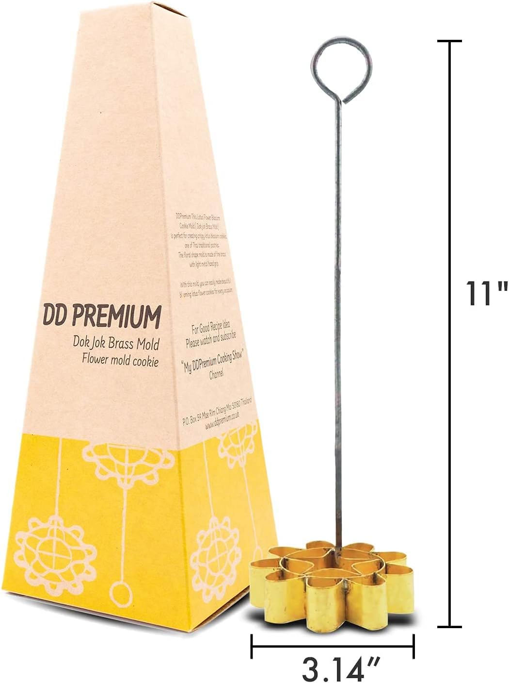 DDPremium Dok Jok Brass Mold Thai Dessert Maker