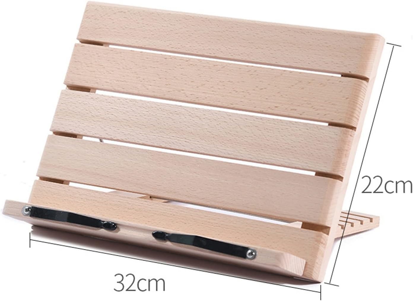 Adjustable Foldable Cookbook Stand with Page Clips