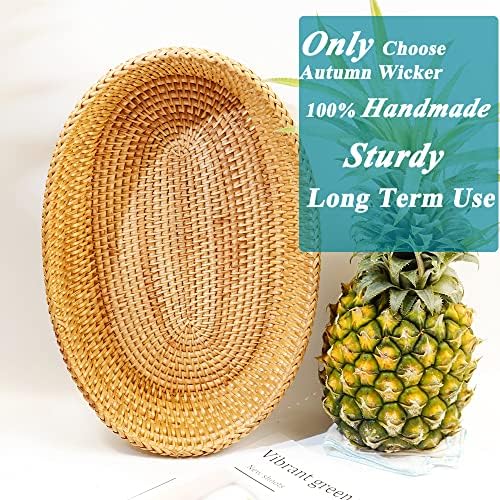 Afiaiwei 126 Inch Wicker Bread Serving Basket