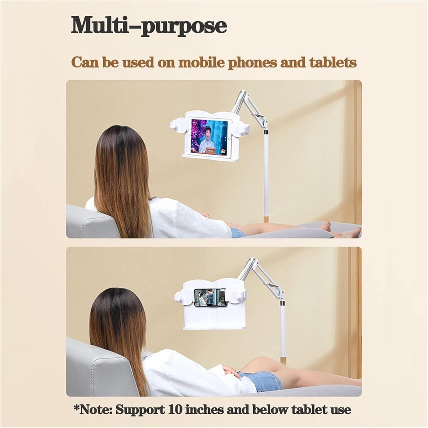 Adjustable Floor Stand for Tablets and Books