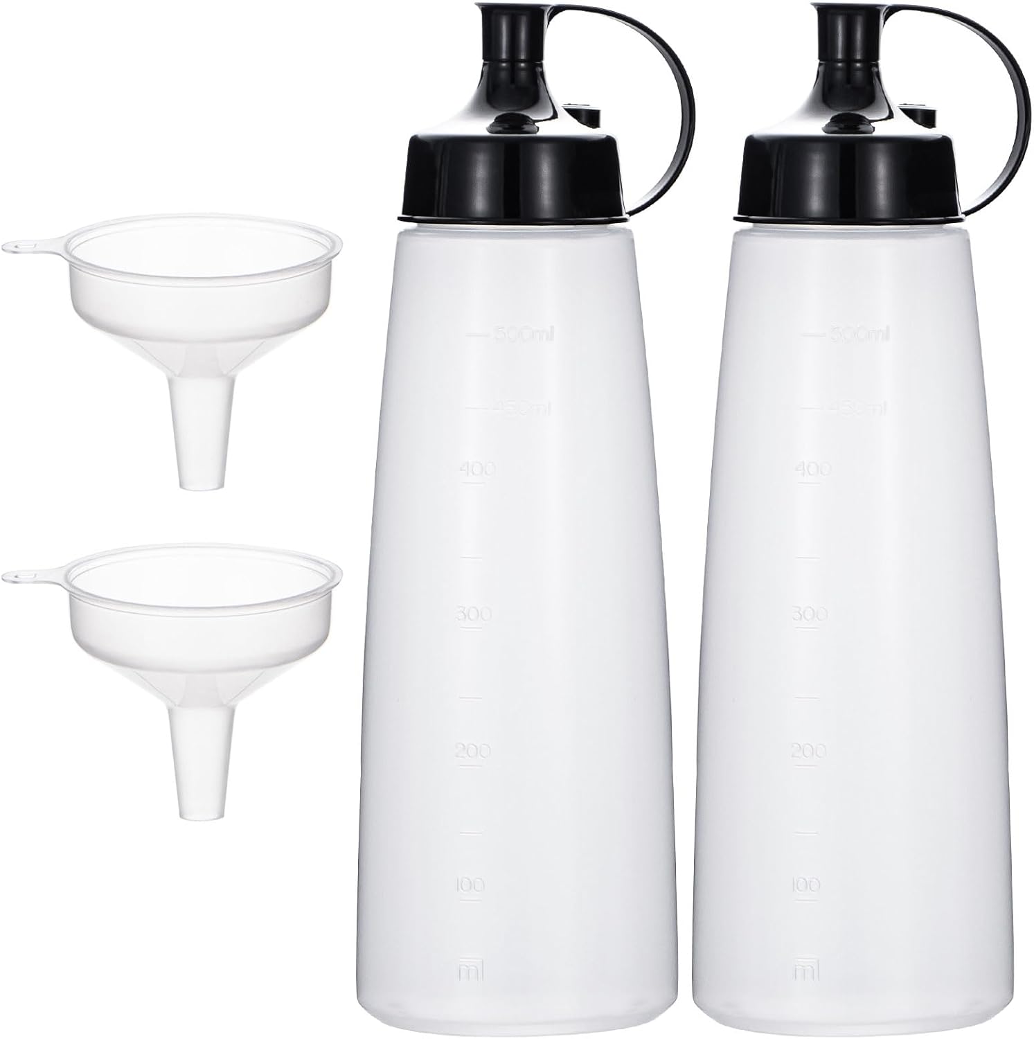 Uceoo Squeeze Bottles Wide Mouth Pack of 2 1