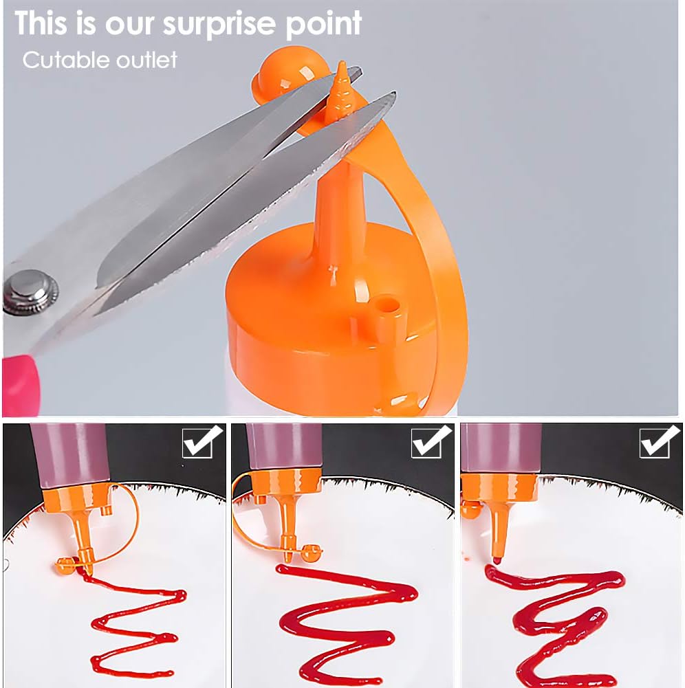 SUJUDE Condiment Squeeze Bottle Pack of 3 16 OZ