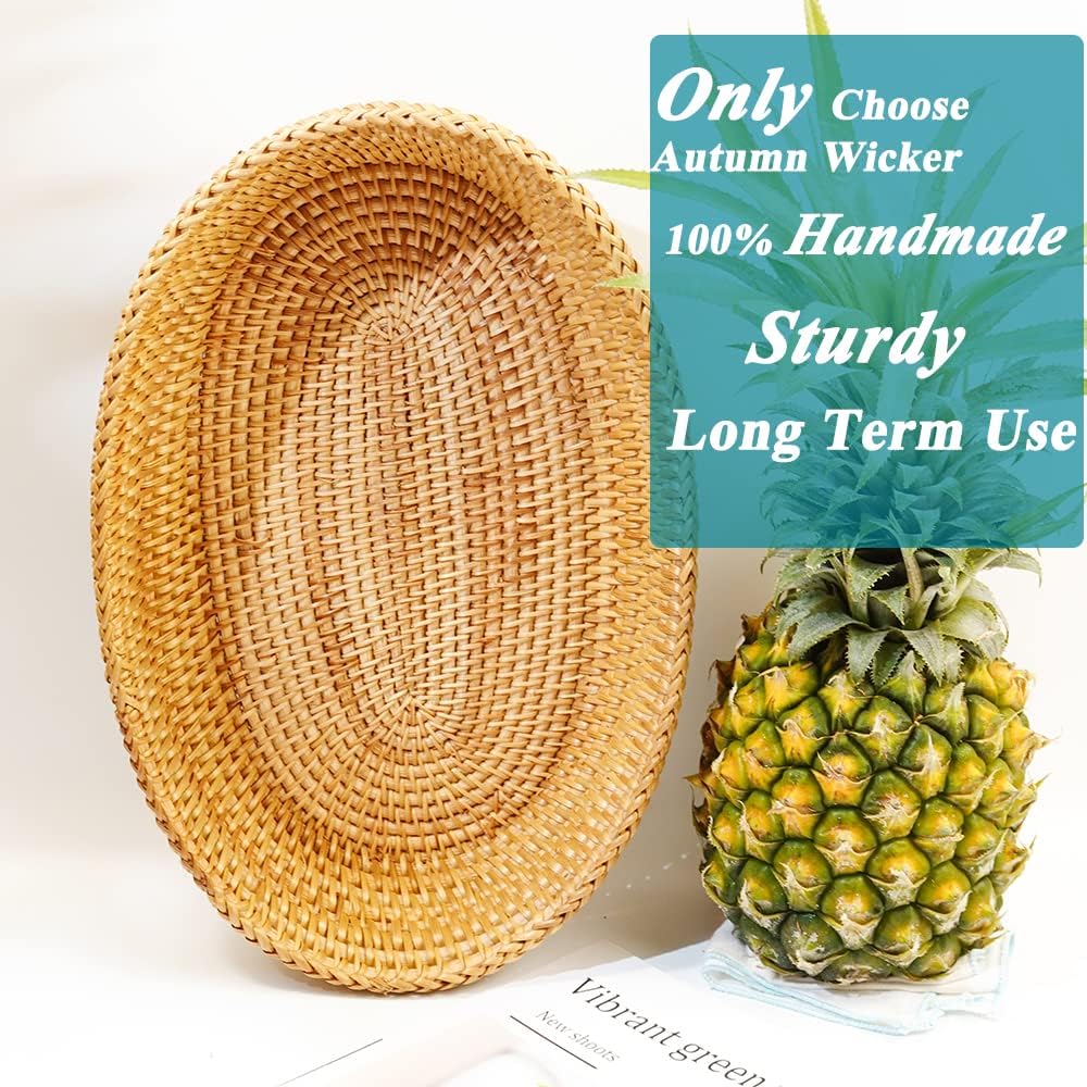 Afiaiwei 126 Inch Wicker Bread Serving Basket