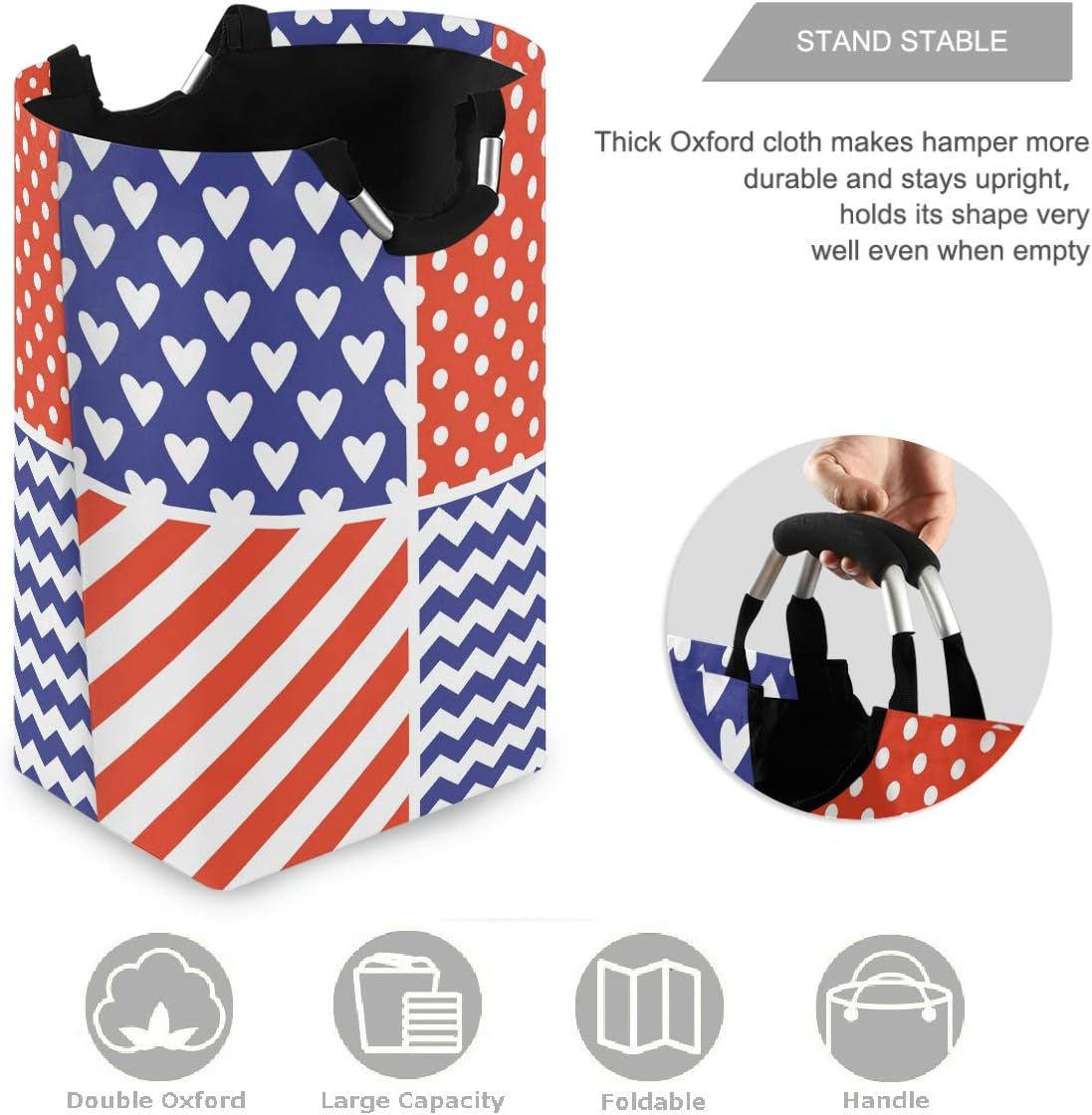 visesunny Foldable Laundry Hamper with Handle