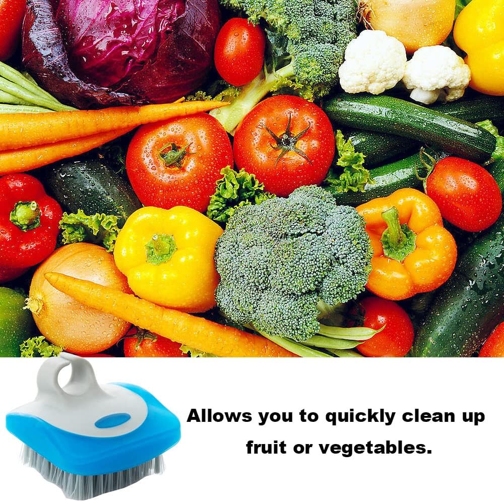 QUANXILXU 2 Pcs Vegetable Brush with Flexible Design