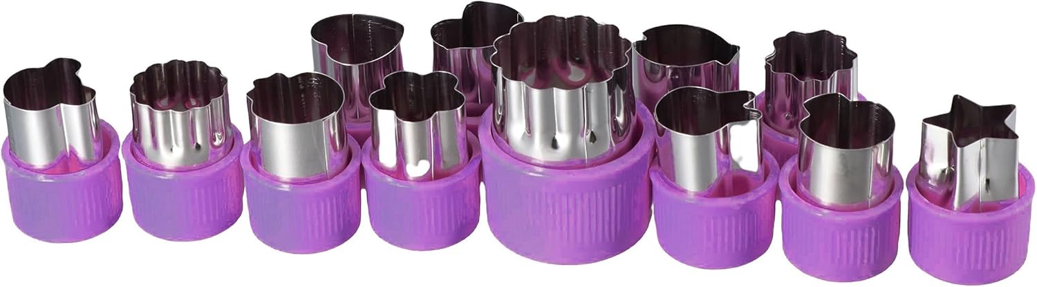 Pokinge 12Pcs Vegetable Flower Cutter Set