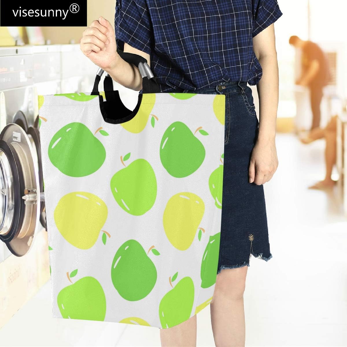 Collapsible Laundry Basket with Handle for Home Dorm