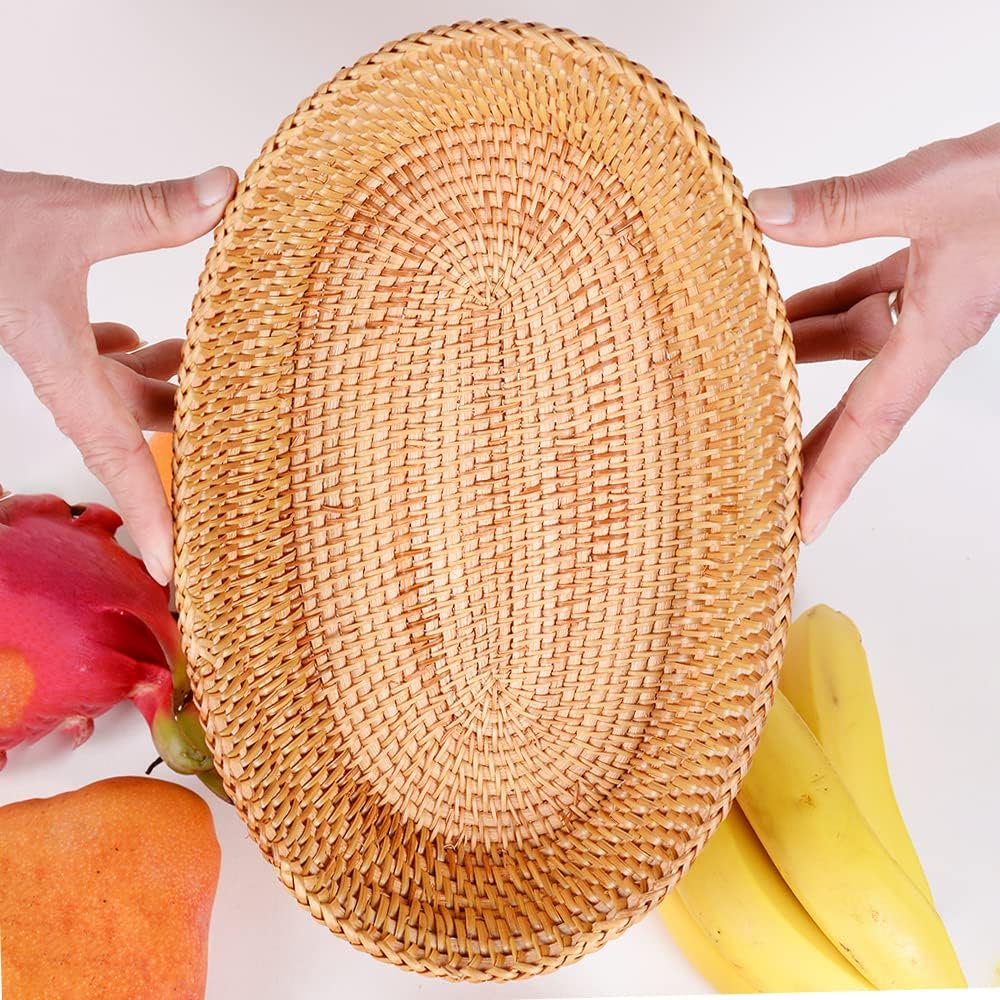 Afiaiwei 126 Inch Wicker Bread Serving Basket