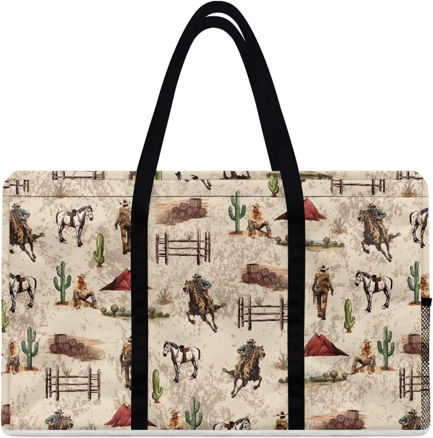 Tutolipy Vintage Cowboy Print Laundry Hamper