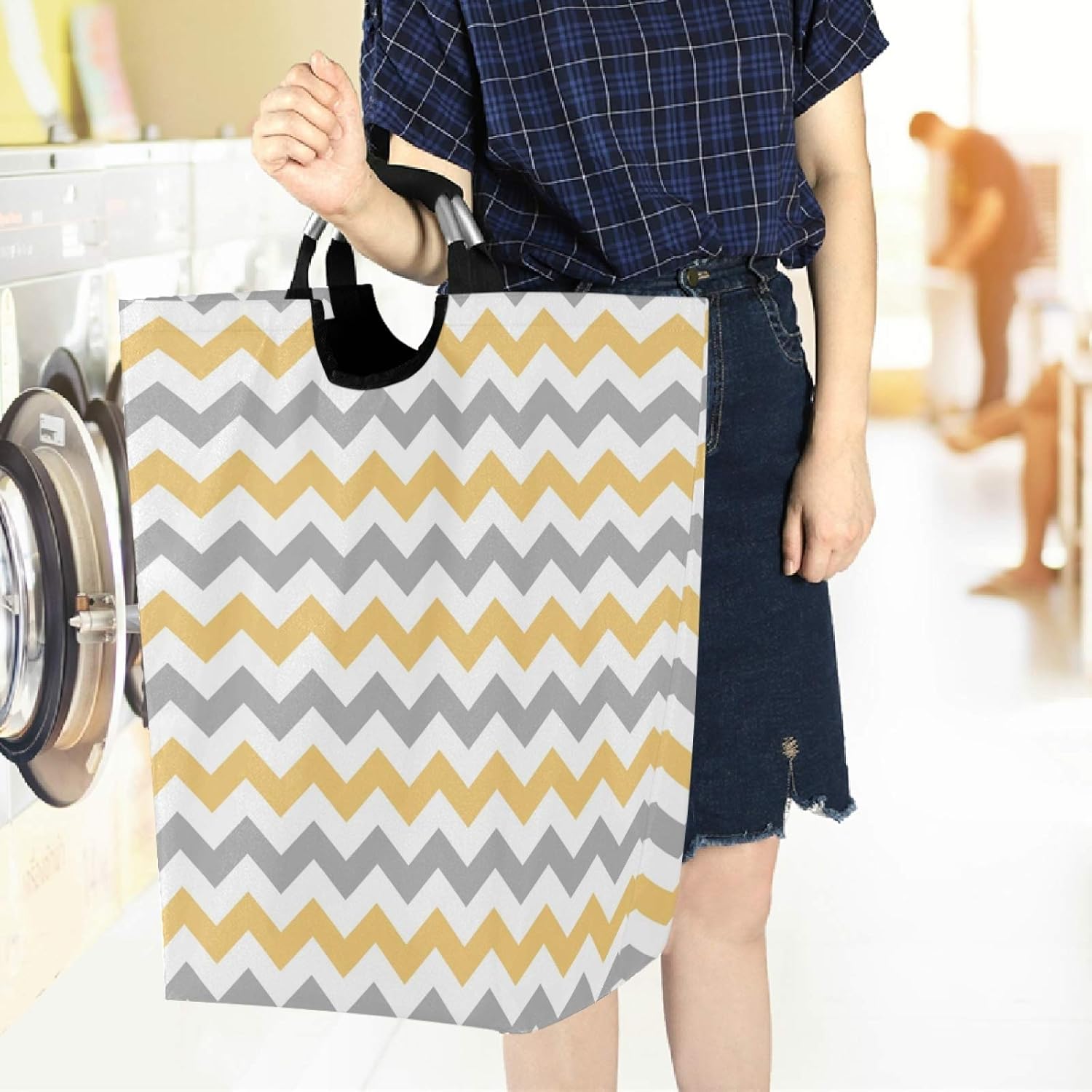 Visesunny Laundry Hamper with Waterproof Oxford Fabric