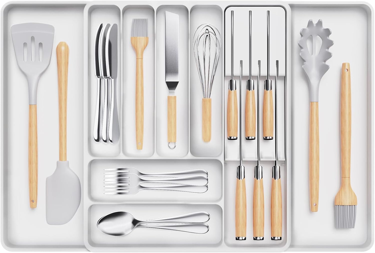 Lifewit Expandable Flatware Organizer for Kitchen Drawers