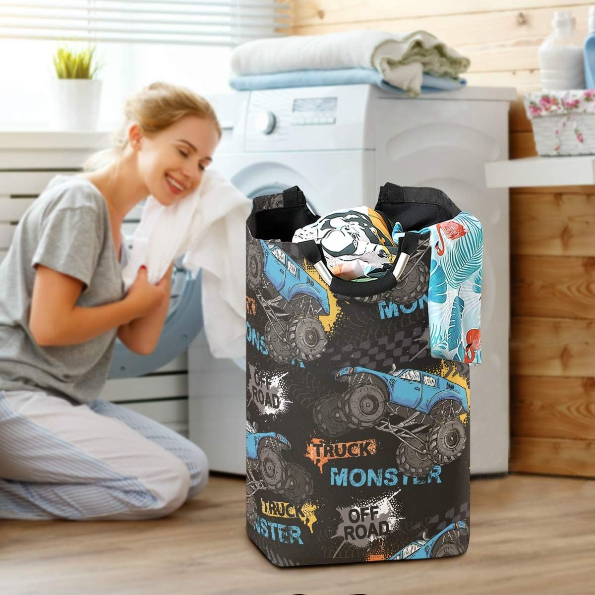 Susiyo Foldable Laundry Basket with Handles 1