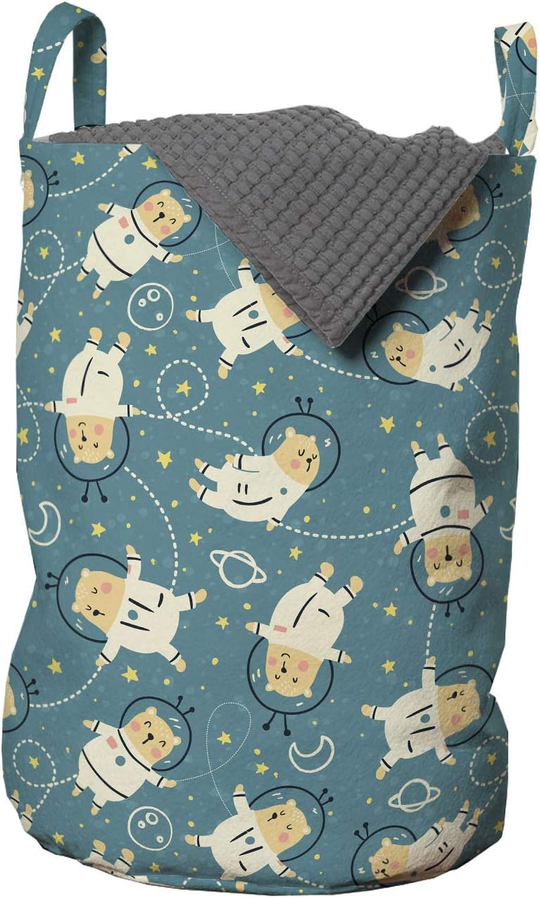 Ambesonne Space Laundry Bag - Teal Multicolor 13x19