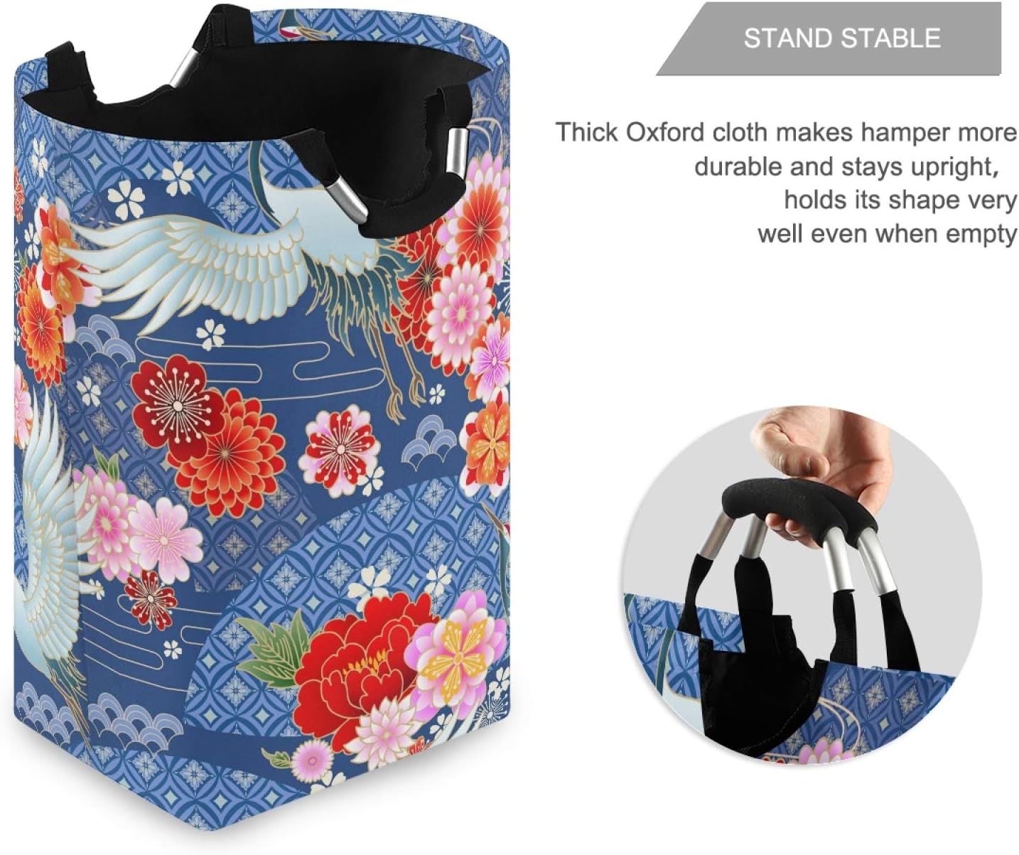 susiyo Foldable Laundry Basket with Handles and Unique Pattern 1