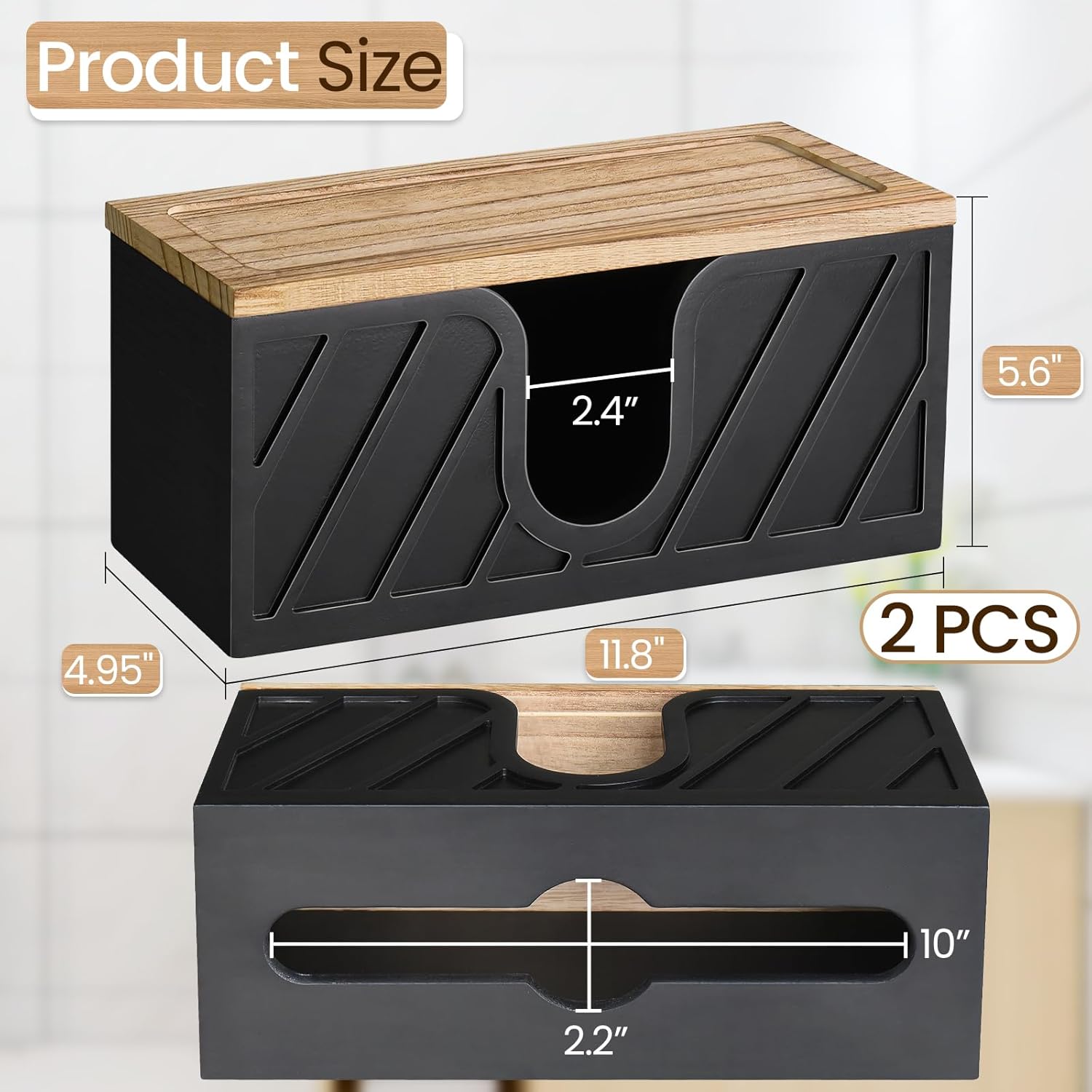 Gymvcsi Set of 2 Paper Towel Holders Wall Countertop 1