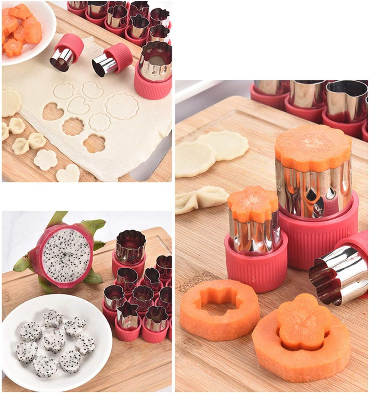 WOIWO 12-Piece Stainless Steel Cookie Cutter Set with Hand Protectors