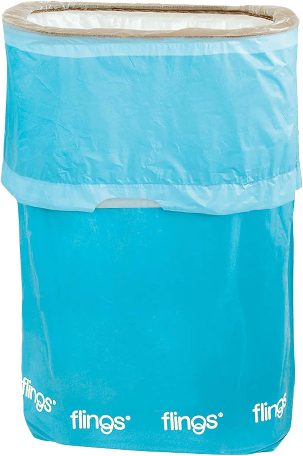 Caribbean Blue Flings Wastebasket - 22 x 15